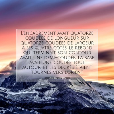 Ézéchiel 43:17 LSG Image du verset biblique