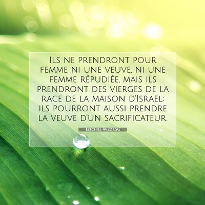 Ézéchiel 44:22 LSG Image du verset biblique