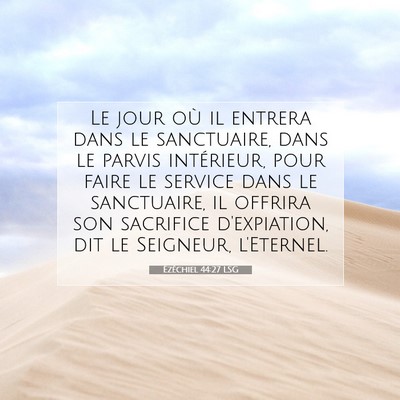 Ézéchiel 44:27 Verset biblique expliqué