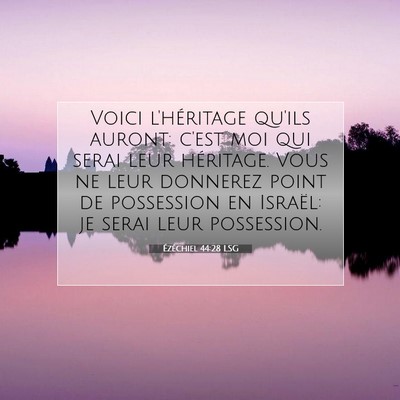 Ézéchiel 44:28 LSG Image du verset biblique