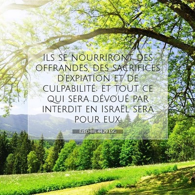 Ézéchiel 44:29 LSG Image du verset biblique