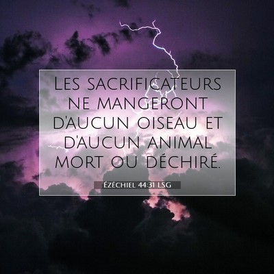 Ézéchiel 44:31 LSG Image du verset biblique