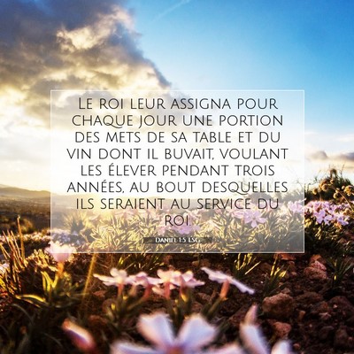 Daniel 1:5 LSG Image du verset biblique