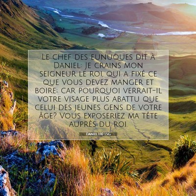 Daniel 1:10 Verset biblique expliqué