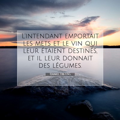 Daniel 1:16 Verset biblique expliqué