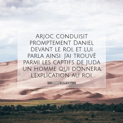 Daniel 2:25 Verset biblique expliqué