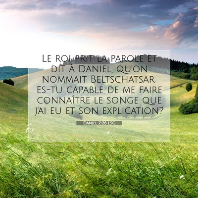 Daniel 2:26 Verset biblique expliqué