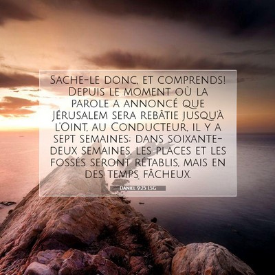 Daniel 9:25 LSG Image du verset biblique