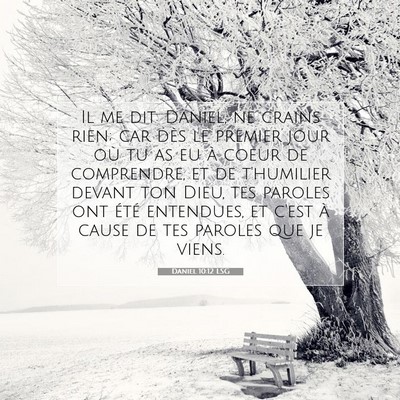 Daniel 10:12 LSG Image du verset biblique