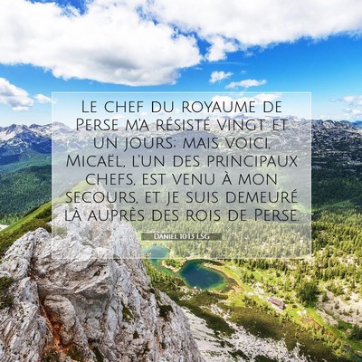 Daniel 10:13 LSG Image du verset biblique