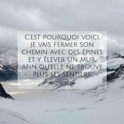 Osée 2:6 Verset biblique expliqué