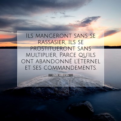 Osée 4:10 LSG Image du verset biblique