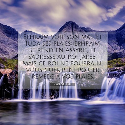 Osée 5:13 LSG Image du verset biblique