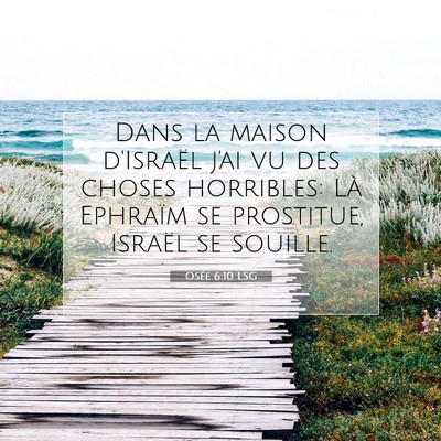 Osée 6:10 LSG Image du verset biblique