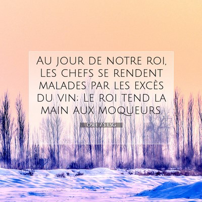 Osée 7:5 LSG Image du verset biblique