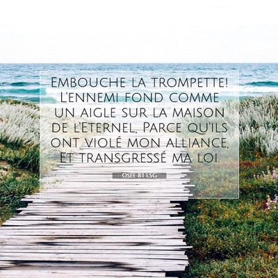 Osée 8:1 LSG Image du verset biblique