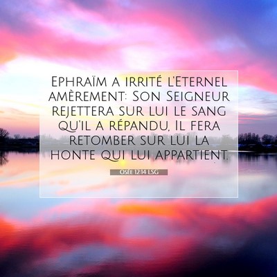 Osée 12:14 Verset biblique expliqué