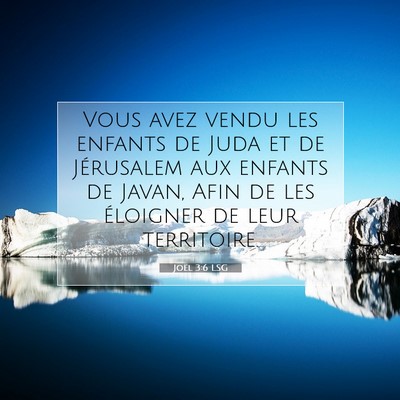 Joël 3:6 Verset biblique expliqué