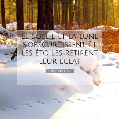 Joël 3:15 LSG Image du verset biblique