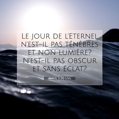 Amos 5:20 LSG Image du verset biblique