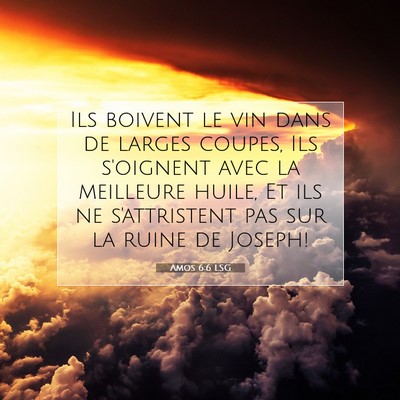 Amos 6:6 LSG Image du verset biblique