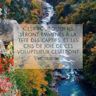 Amos 6:7 LSG Image du verset biblique