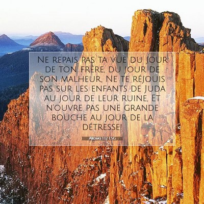 Abdias 1:12 LSG Image du verset biblique