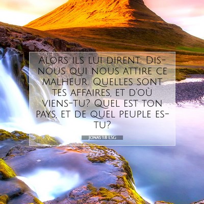 Jonas 1:8 Verset biblique expliqué