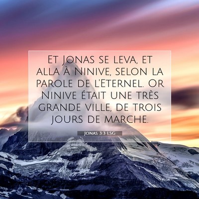 Jonas 3:3 LSG Image du verset biblique