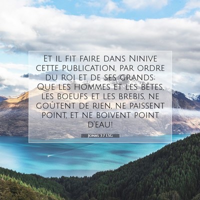 Jonas 3:7 LSG Image du verset biblique