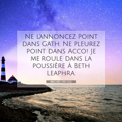 Michée 1:10 LSG Image du verset biblique