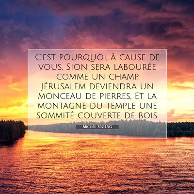 Michée 3:12 Verset biblique expliqué