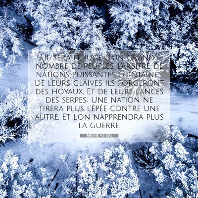 Michée 4:3 LSG Image du verset biblique