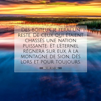 Michée 4:7 LSG Image du verset biblique