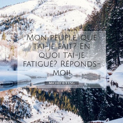 Michée 6:3 Verset biblique expliqué