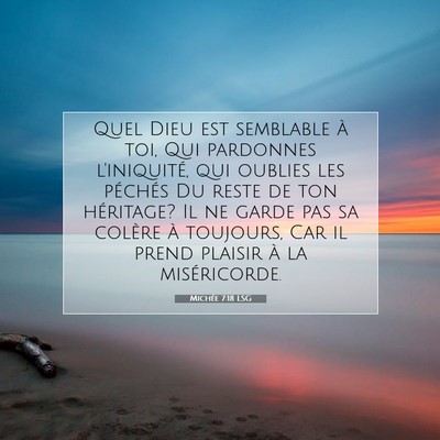 Michée 7:18 Verset biblique expliqué