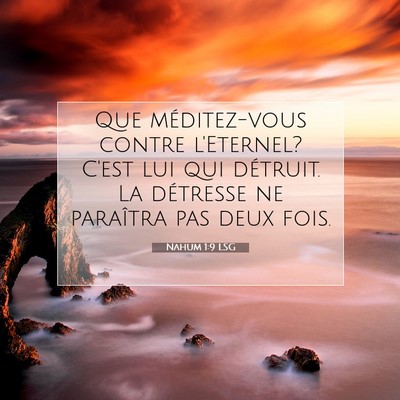 Nahum 1:9 LSG Image du verset biblique