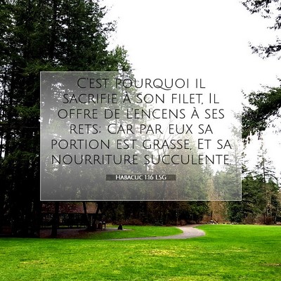 Habacuc 1:16 LSG Image du verset biblique