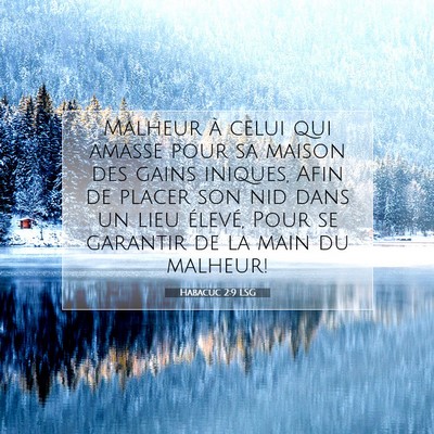 Habacuc 2:9 LSG Image du verset biblique