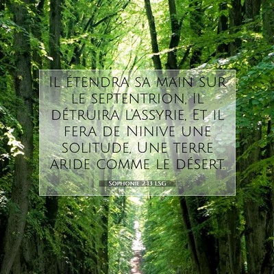 Sophonie 2:13 LSG Image du verset biblique