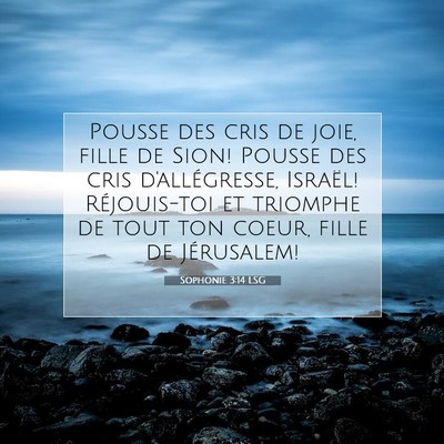 Sophonie 3:14 LSG Image du verset biblique