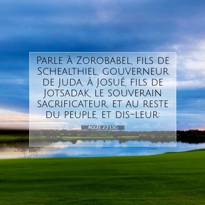 Aggée 2:2 LSG Image du verset biblique