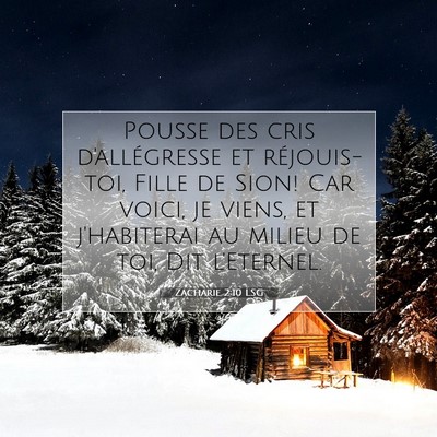 Zacharie 2:10 Verset biblique expliqué