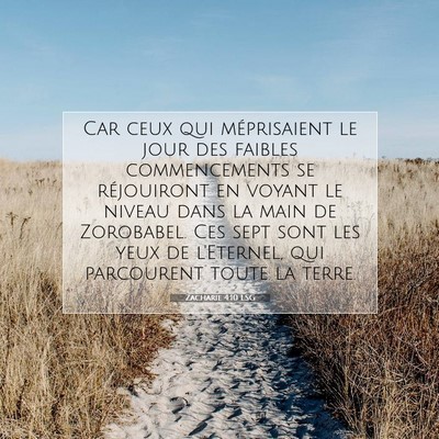 Zacharie 4:10 Verset biblique expliqué