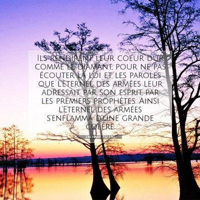 Zacharie 7:12 LSG Image du verset biblique