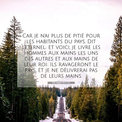 Zacharie 11:6 Verset biblique expliqué