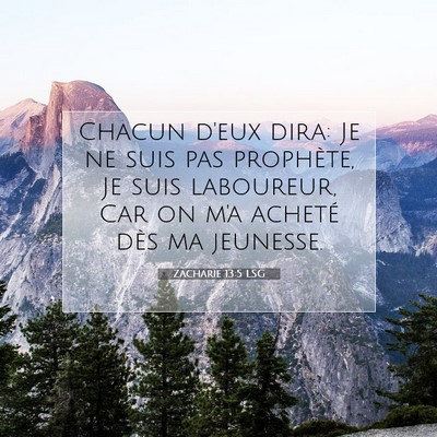 Zacharie 13:5 Verset biblique expliqué