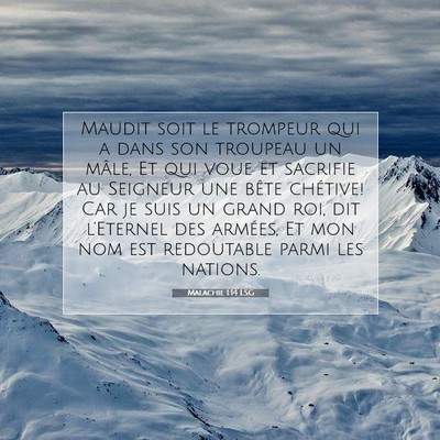 Malachie 1:14 Verset biblique expliqué