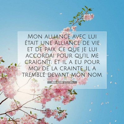 Malachie 2:5 LSG Image du verset biblique