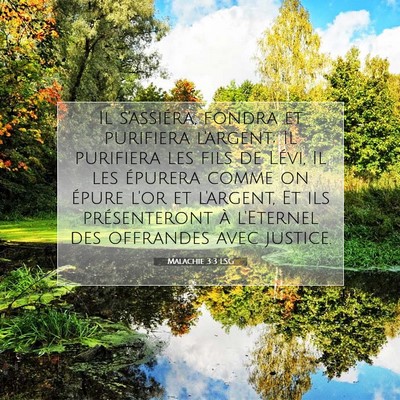 Malachie 3:3 LSG Image du verset biblique